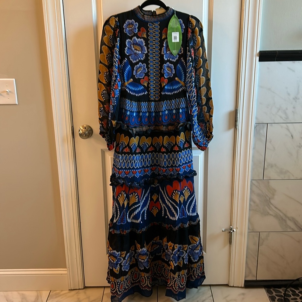 NWT Farm Rio ainika sparkle maxi dress XS